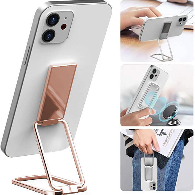 "Multi-Functional Foldable Mobile Phone Holder with Magnetic Car Bracket & Retractable Stand – Perfect for Office & On-the-Go!"