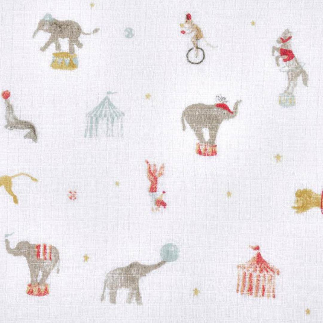 aden + anais Essentials Cotton Muslin Swaddle Blankets 2pk - Elephant Circus