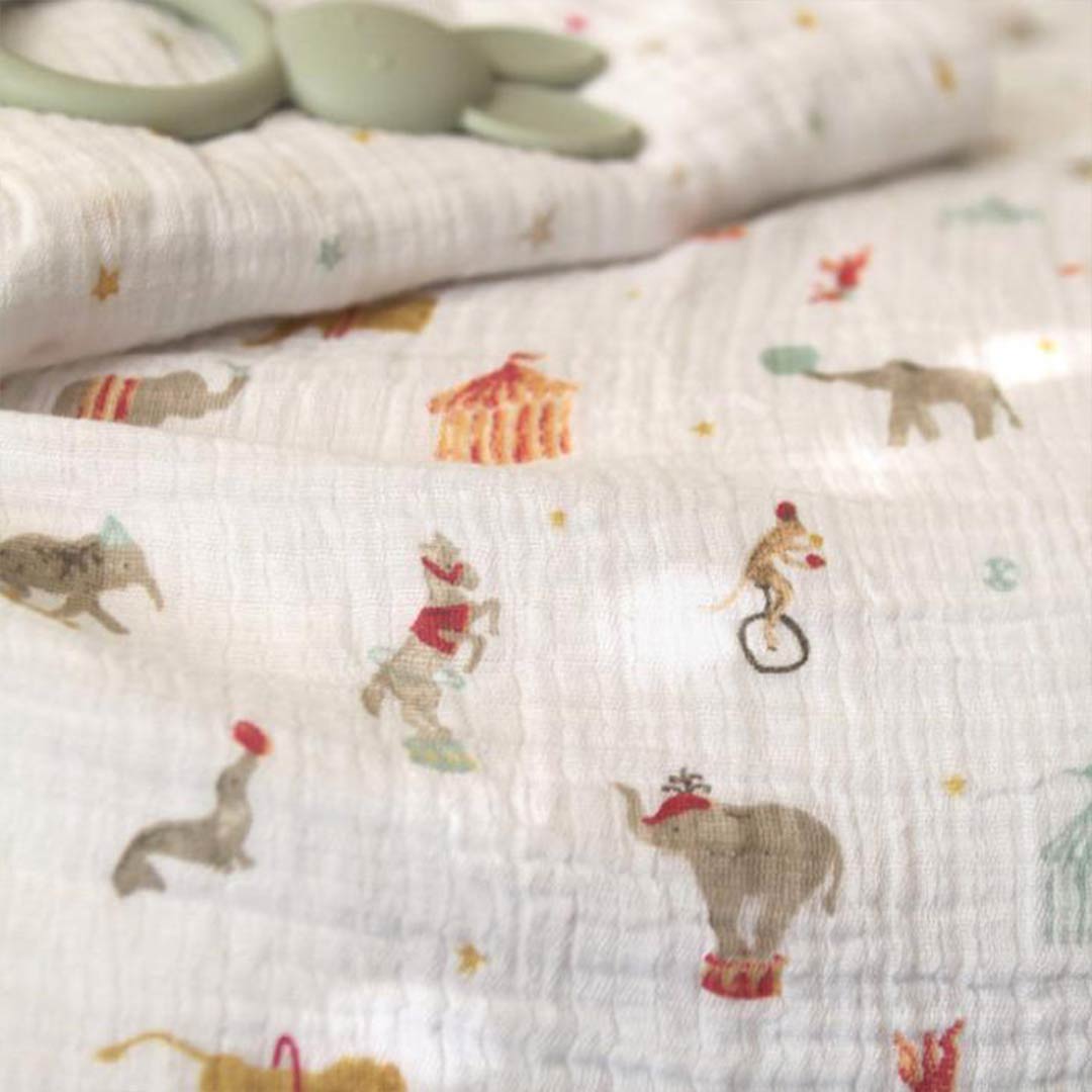 aden + anais Essentials Cotton Muslin Swaddle Blankets 2pk - Elephant Circus