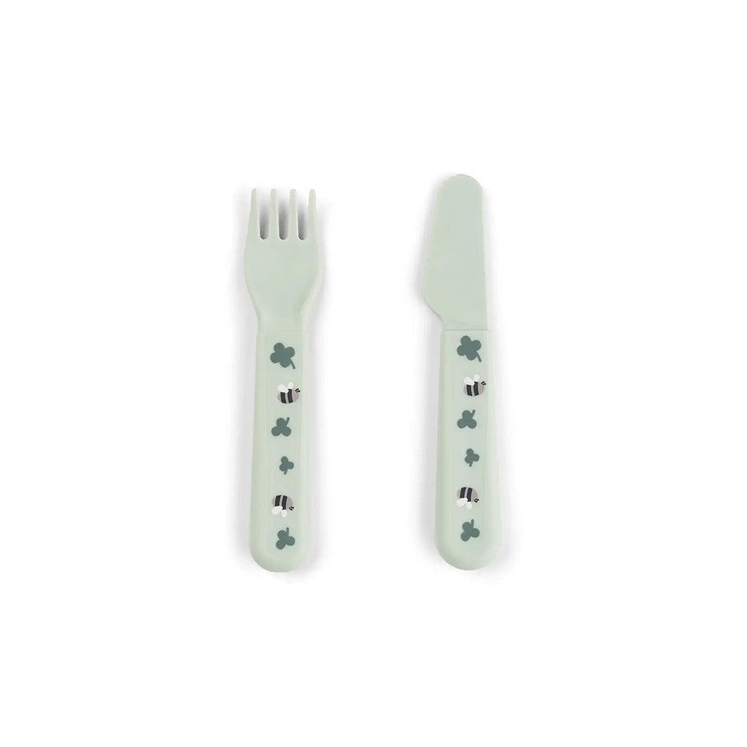 Done by Deer Foodie Dinner Set w/suction - Tiny Farm Green