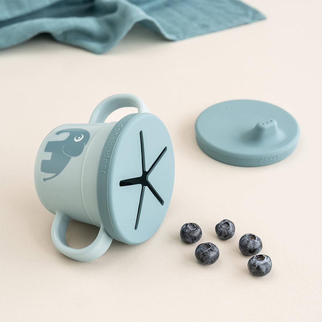 Done by Deer Foodie Spout/Snack Cup - Blue - Elphee