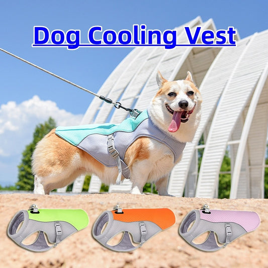 Pet Dog Cooling Vest Heat Resistant Cool Dogs Clothes Small Large Dogs Outdoor Walking