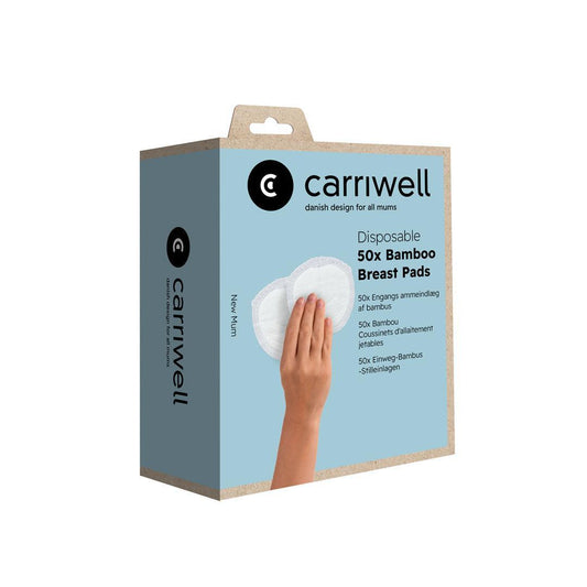 Carriwell Disposable 50x Bamboo Breast Pads  - White