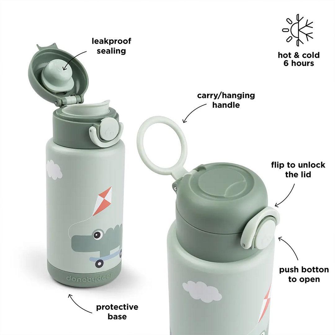 Done by Deer Insulated Bottle - Playground Green