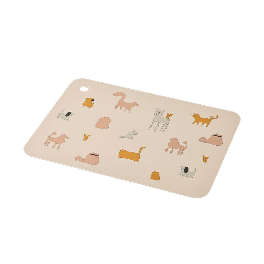 Liewood Jude Printed Placemat - Cats And Dogs / Sandy
